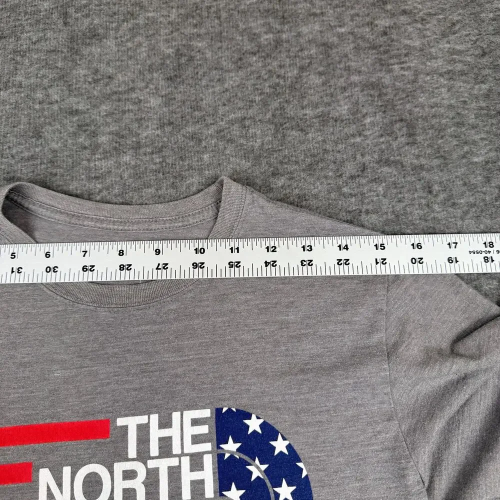The North Face Never Stop Exploring Tshirt Men's Small Slim Fit American Flag - Picture 7 of 8